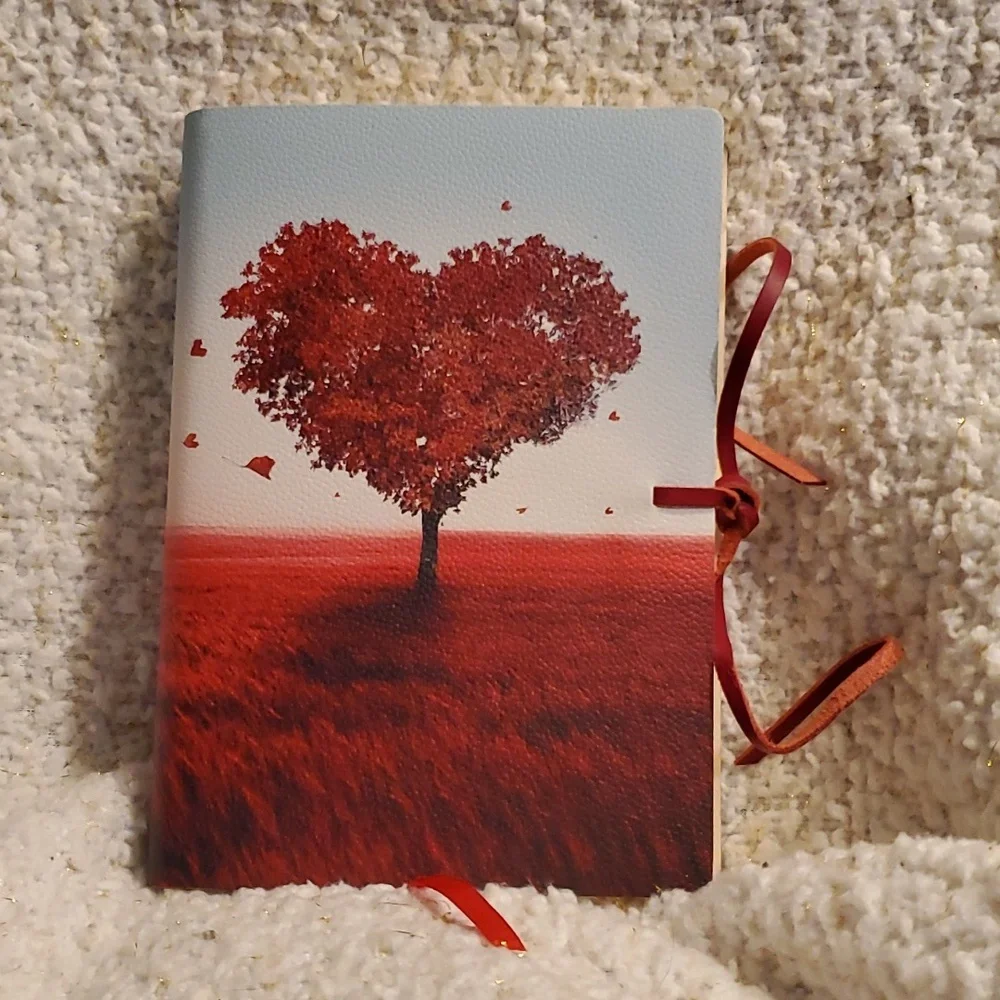 Heart Tree Design Journal with Red Accents, Brand New